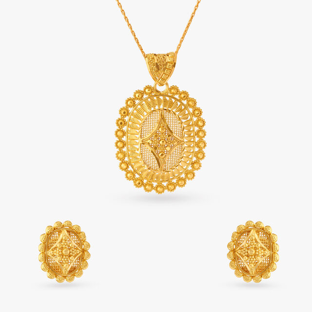 Joyful Elegance Pendant and Earrings Set image number null