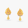 Droplet Gold Pendant and Earrings Set image number null