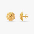 Intricate Gold Stud Earrings image number null