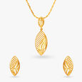 Rhapsodic Gold Pendant and Earrings Set image number null