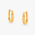 Twisted Gold Hoop Earrings image number null