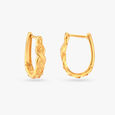 Twisted Gold Hoop Earrings image number null