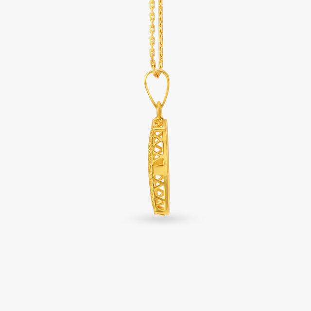 Heart-Enamel Gold Pendant image number null