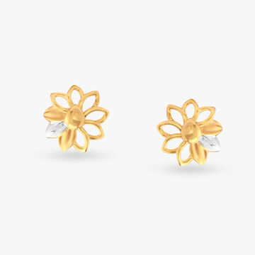 Blossoming Gold Stud Earrings