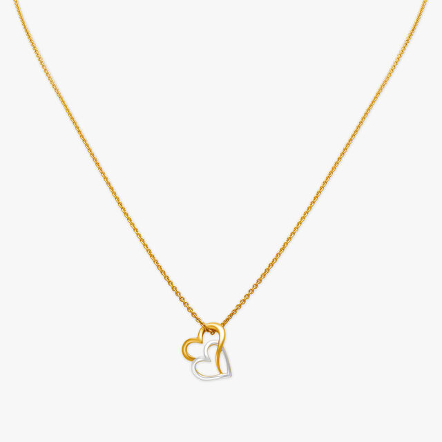 Slender Entwined Hearts Pendant with Chain for Kids,,hi-res image number null