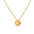 Rotatable Heart Gold Pendant with Chain for Kids,,hi-res image number null