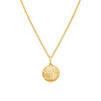 Edgy Wavy Gold Pendant with Chain,,hi-res image number null
