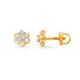 Striking Gold Stud Earrings for Kids,,hi-res image number null