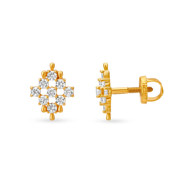 Stylish Gold Stud Earrings for Kids,,hi-res image number null