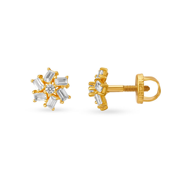 Flawless Gold Stud Earrings for Kids,,hi-res image number null