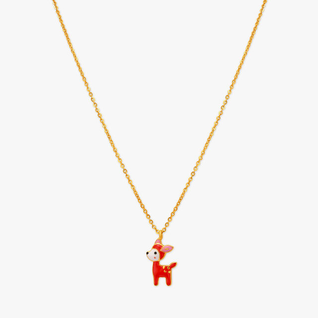 Adorable Baby Deer Pendant with Chain for Kids,,hi-res image number null