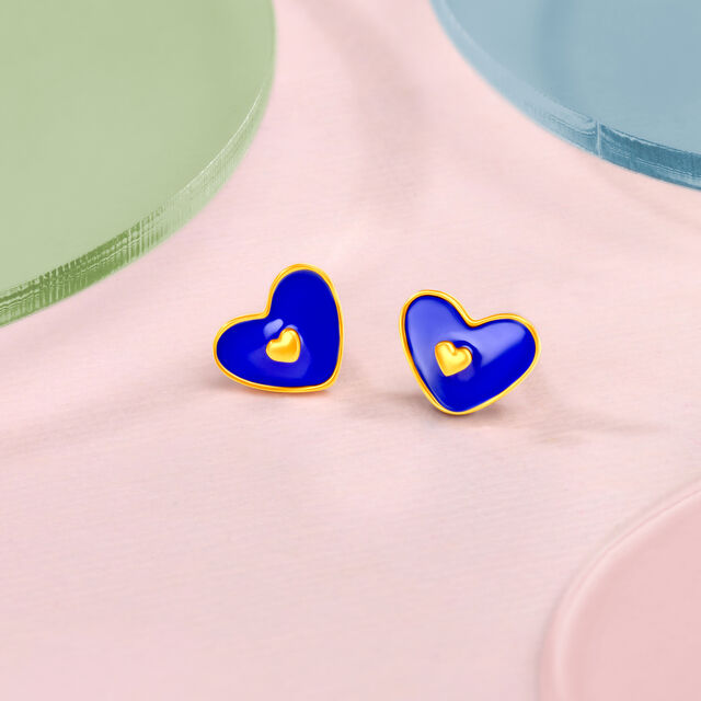 Midnight Love Stud Earrings for Kids image number null