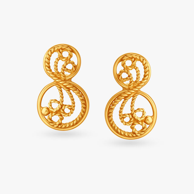 Twirling Filigree Stud Earrings for Kids image number null