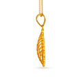 Elaborate Filigree Teardrop Gold Pendant image number null