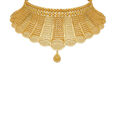 Captivating Gold Lightweight Choker Necklace Set for the Indian Bride image number null