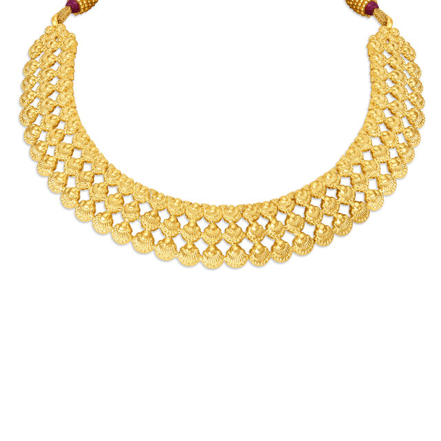 Elegant Stunning Gold Necklace image number null