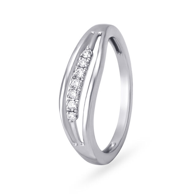 Dainty Platinum and Diamond Ring,,hi-res image number null