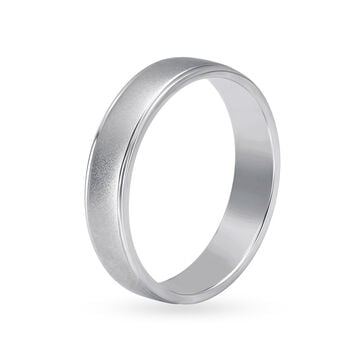Sophisticated Textured Platinum Ring for Men