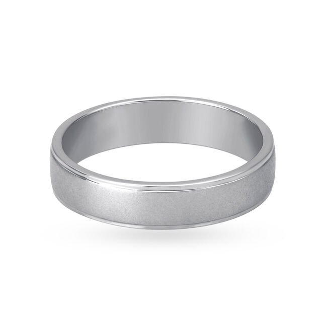 Sophisticated Textured Platinum Ring for Men,,hi-res image number null