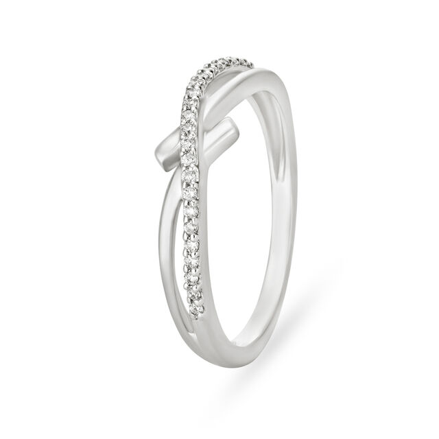 Romantic 950 Pure Platinum And Diamond Finger Ring,,hi-res image number null