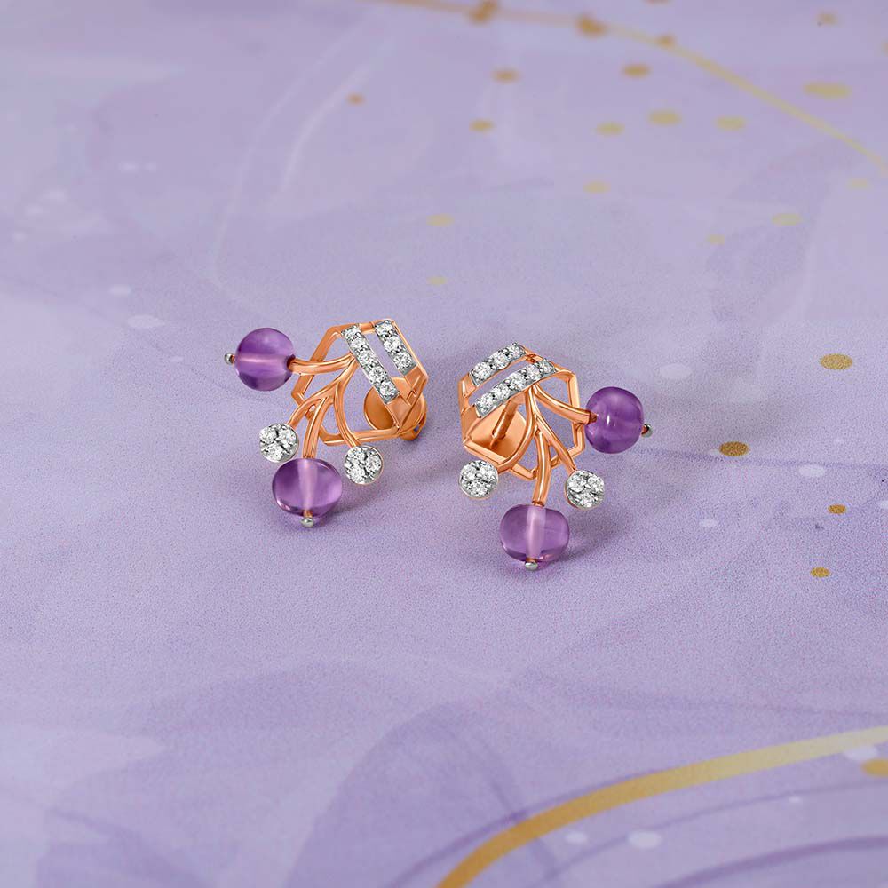 Buy online Purple Stone Crystal Tear Drop Dangle Big Earrings from  Imitation Jewellery for Women by Parijaat for ₹860 at 49% off | 2024  Limeroad.com
