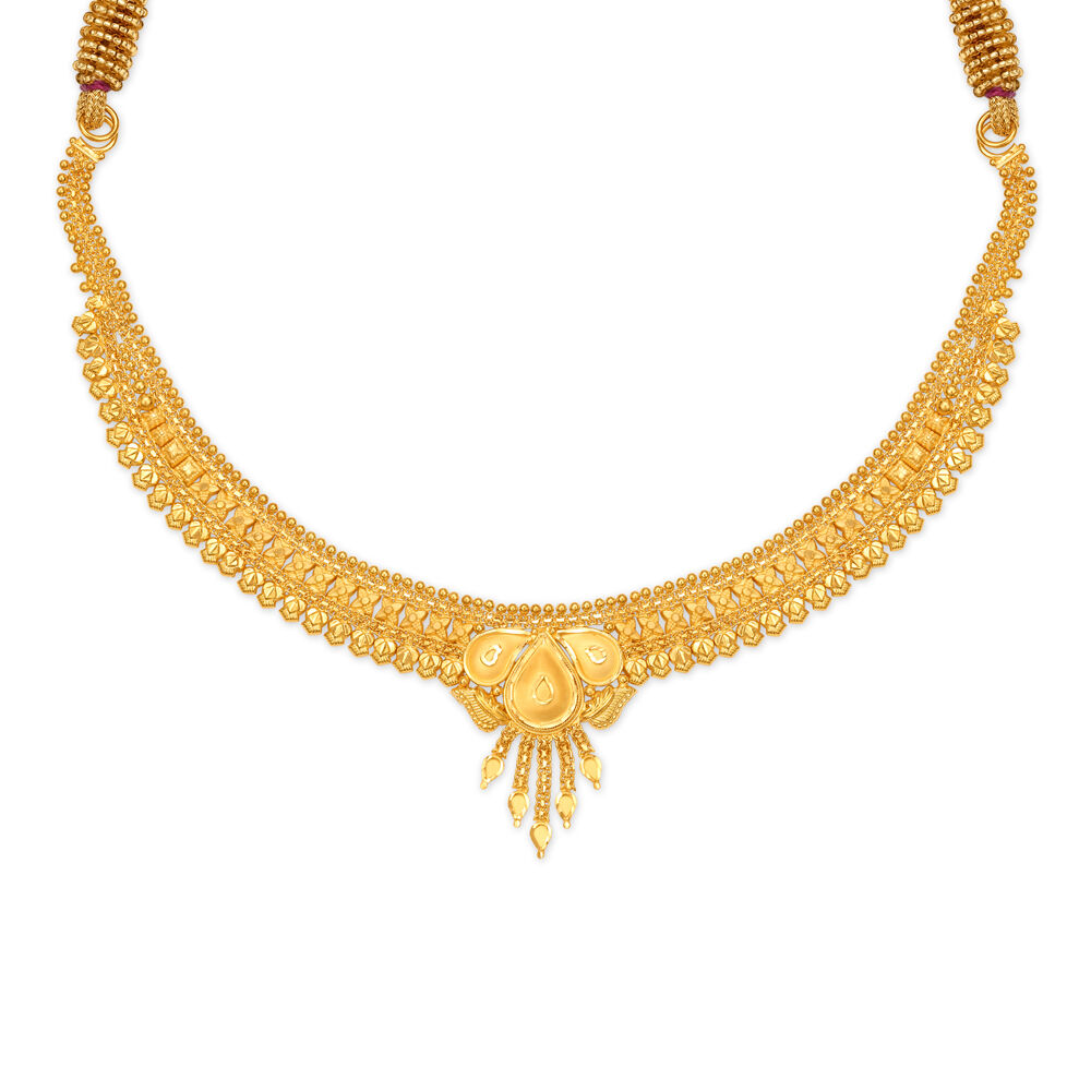 Modern tanishq gold necklace deals set designs with price