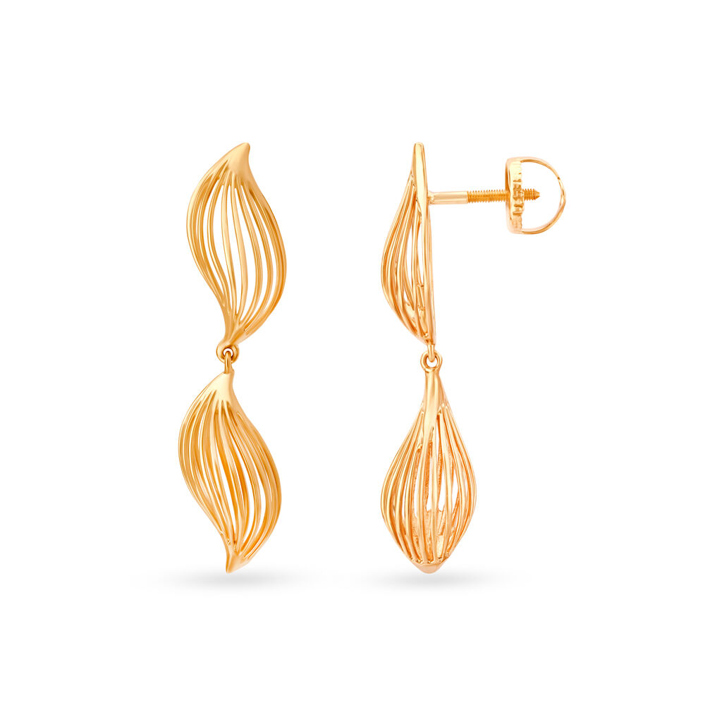 Sui-Dhaga Earrings | Gold Drop Earrings Designs