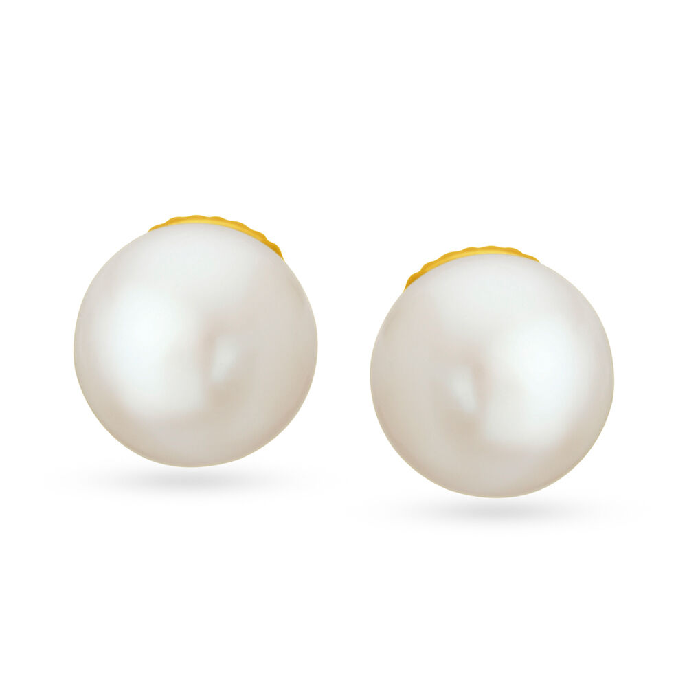 Mini Pearl Hoop Earrings - A New Day™ Gold : Target