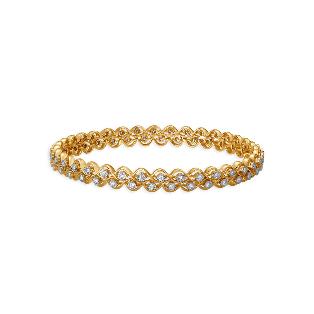 18KT Yellow Gold Diamond Bracelet For Ladies | Pachchigar Jewellers  (Ashokbhai)