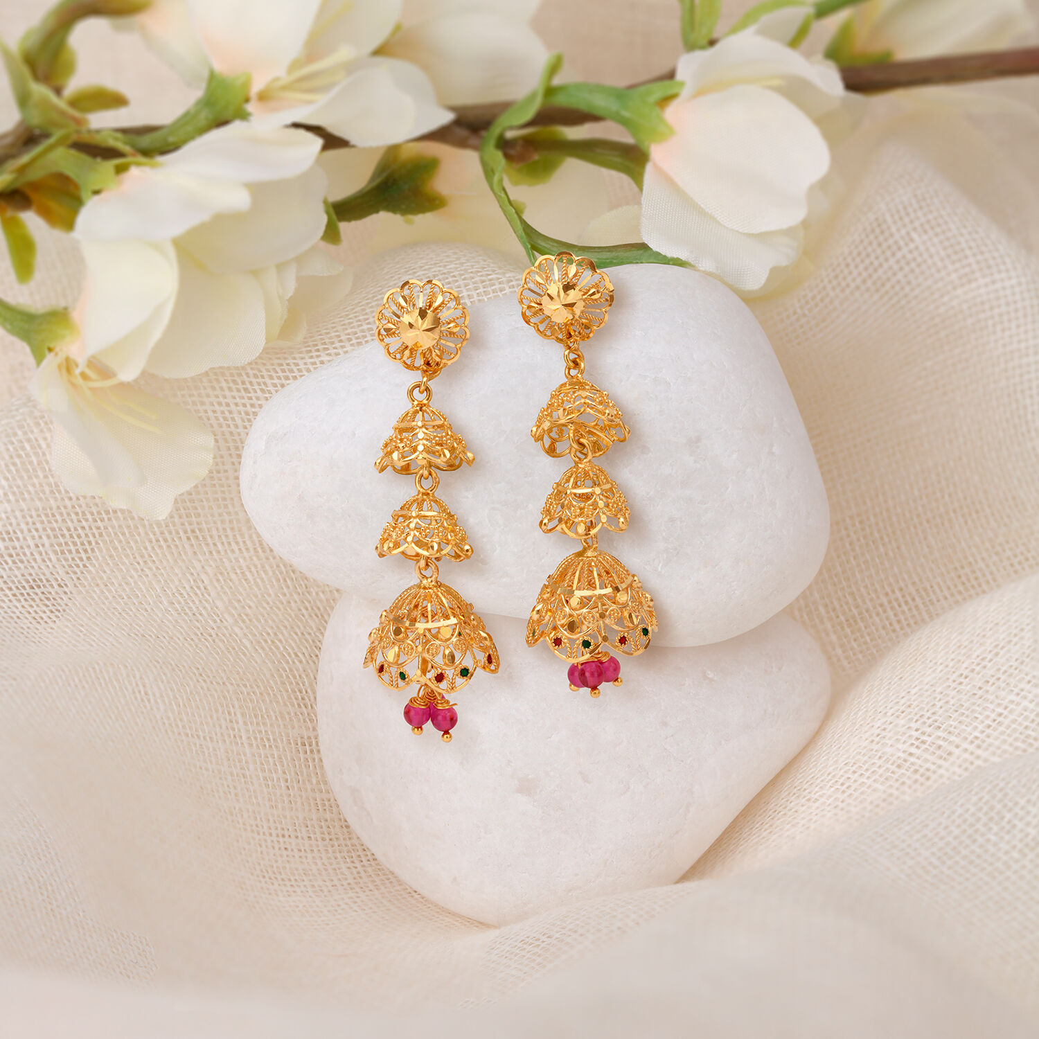 latest gold jhumka earrings beautiful gold earrings designs traditional  earrings designs  YouTube