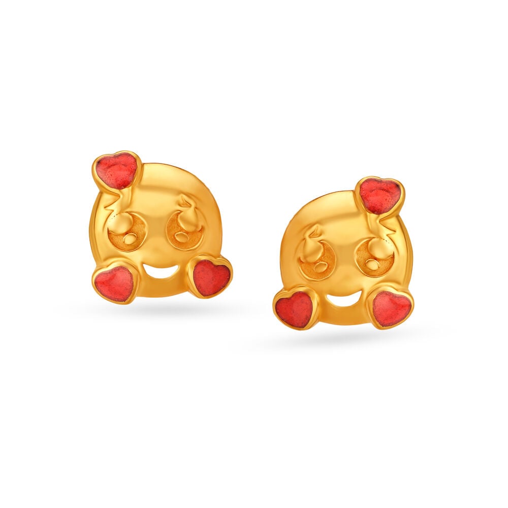 Buy Cute Light Weight Gold Design Baby Girl Earrings Gold Forming Jewellery