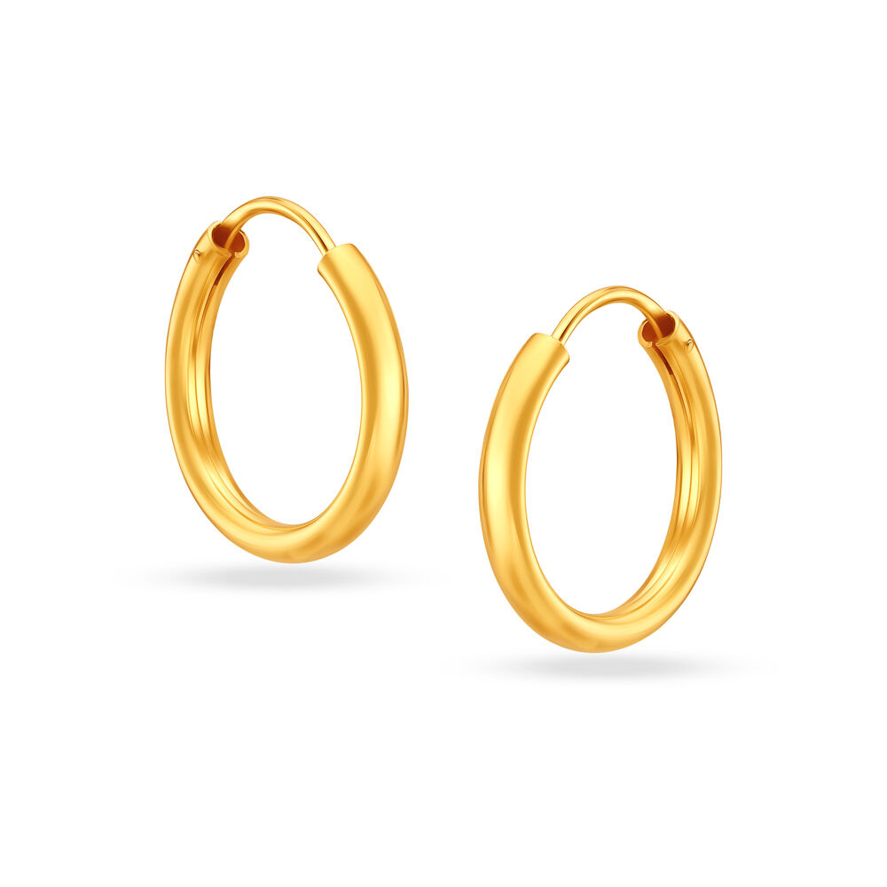 Buy 14K Gold Kids Hoop Earrings Small and Classy Round 14 Karat Online in  India  Etsy