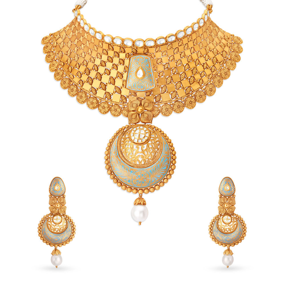 Antique gold sale necklace sets