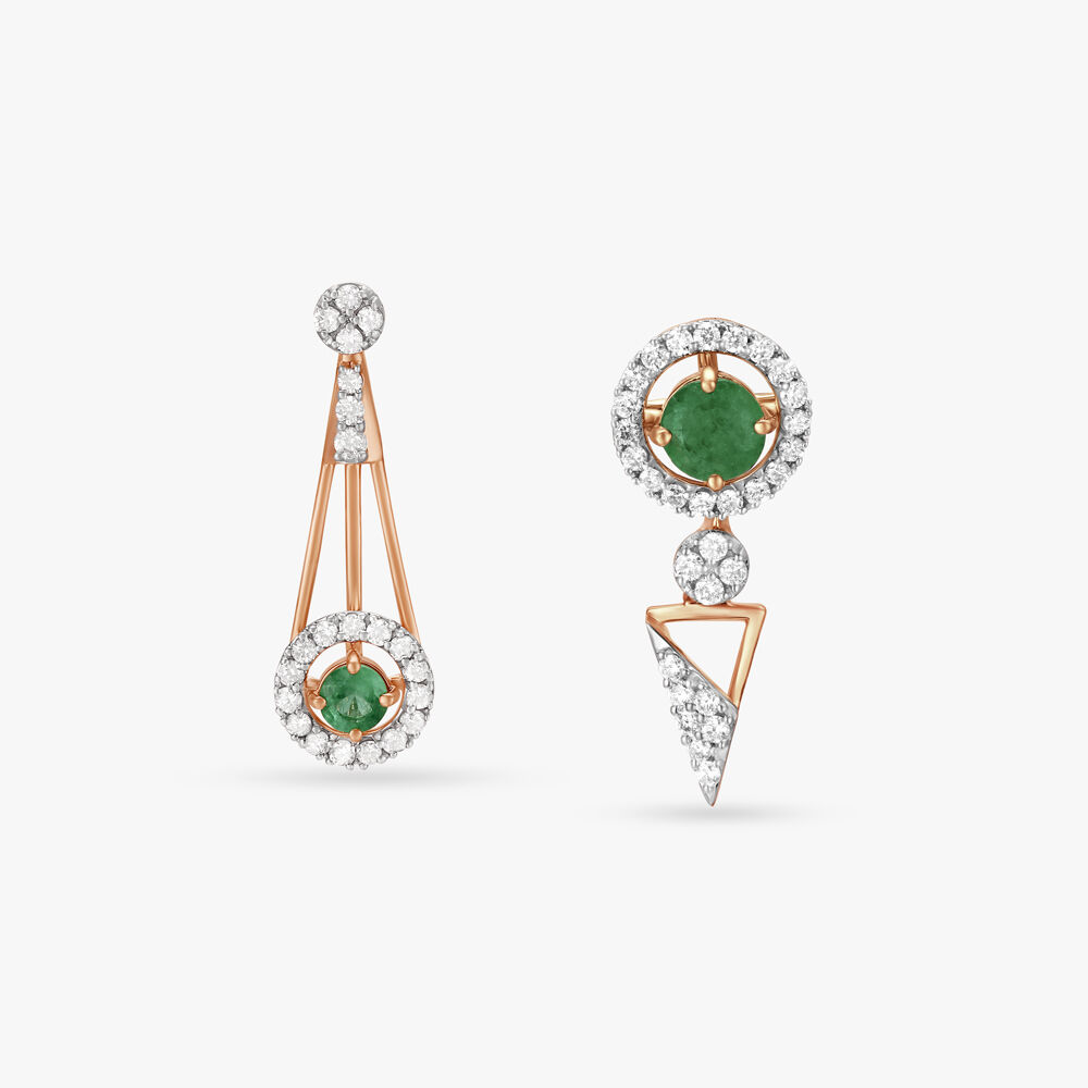 Prestige Black  Emerald  Pear Drop Diamond Earrings  Jewelry Store   YESSAYANcom