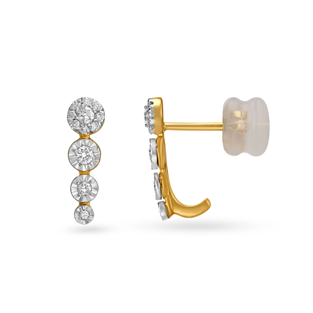 Buy Delicate 18Kt Yellow Gold Earrings Online  ORRA