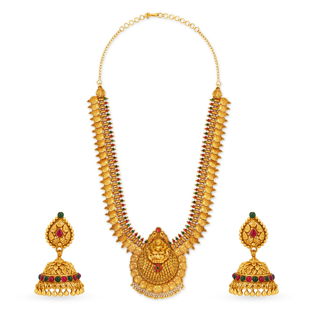 Lakshmi gold sale necklace set