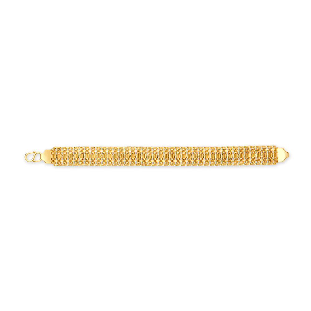 Opulent 22 Karat Yellow Gold Flat Link Bracelet