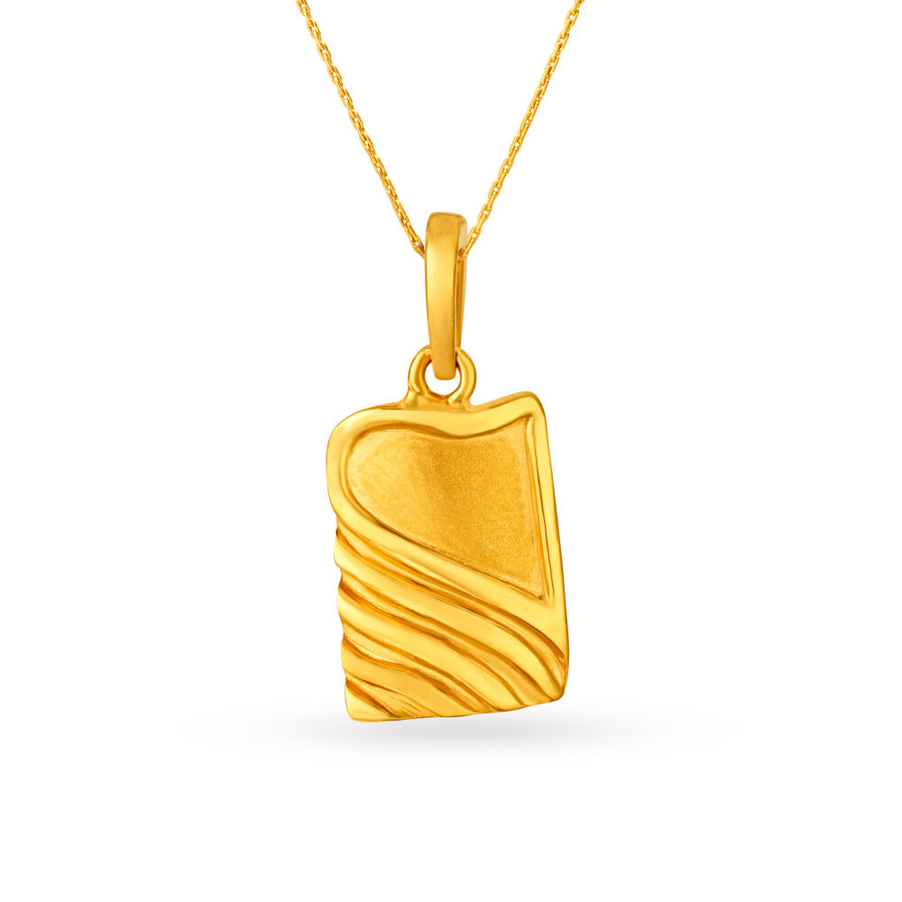 Vruncy Latest Stylish Gold Plated Chain Necklace With square Pendant for  Women And Girls Pendants &