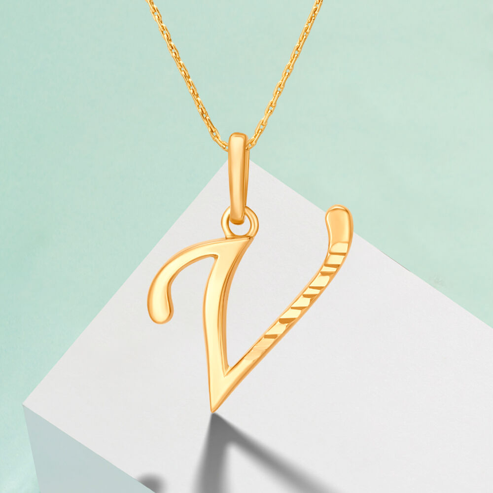 V 2024 letter pendant