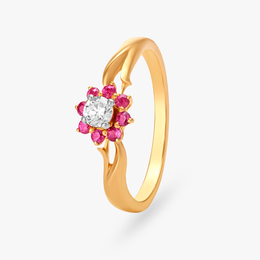 Tanishq ruby outlet ring