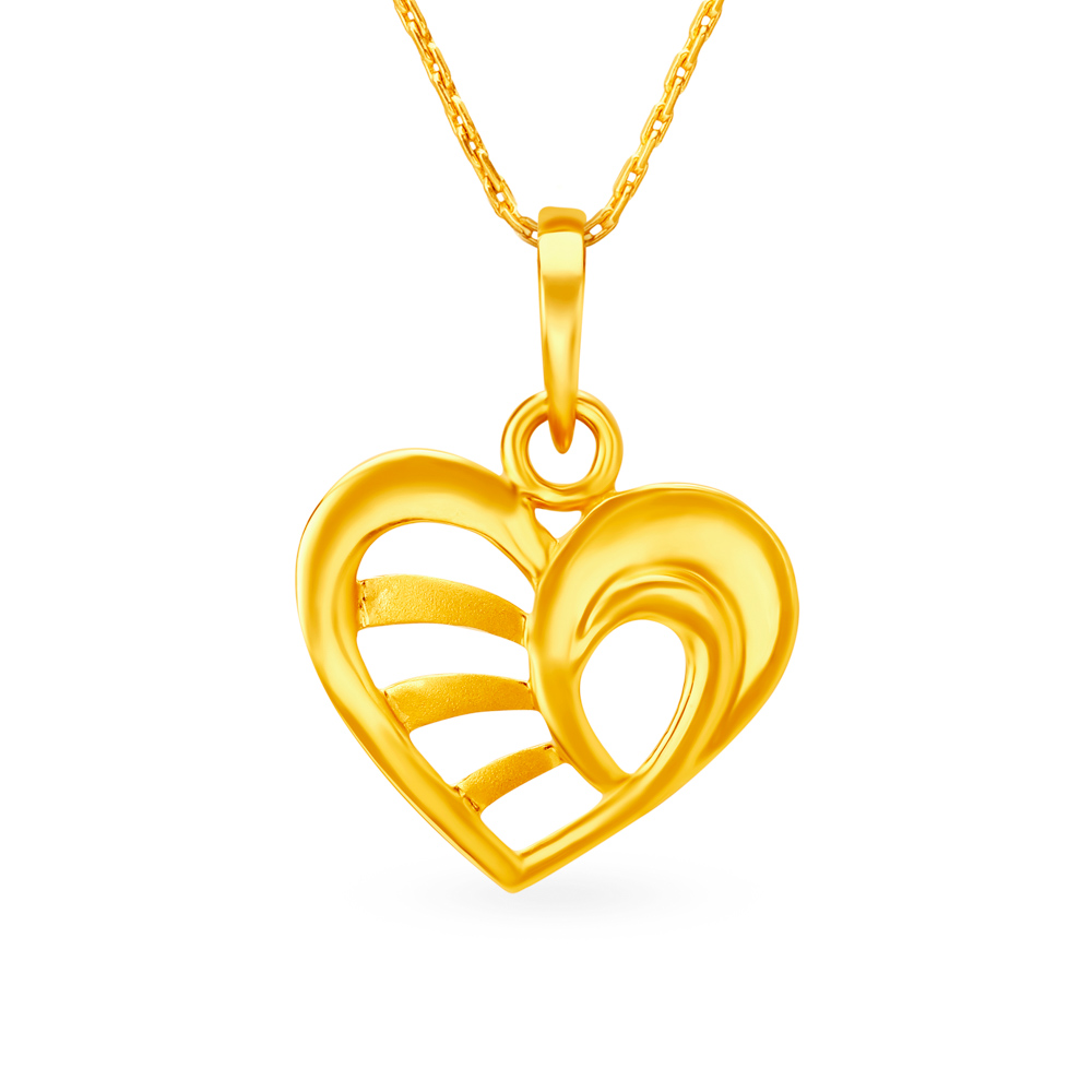 Ethereal Heart Gold Pendant