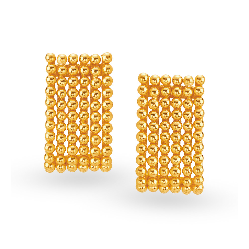 

Lustrous 22 Karat Yellow Gold Bead Studs