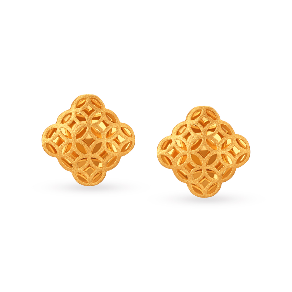 

Enchanting Gold Stud Earrings