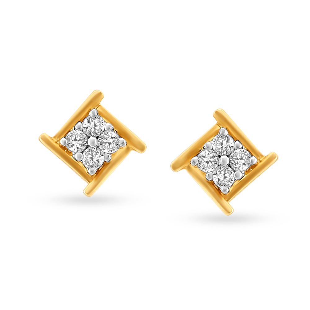 Tanishq 18KT Diamond Triskele Studs Earring at Rs 22754/pair in Jaipur |  ID: 17905335433