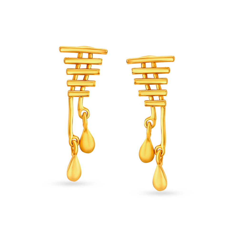 

Modern Gold Drop earrings