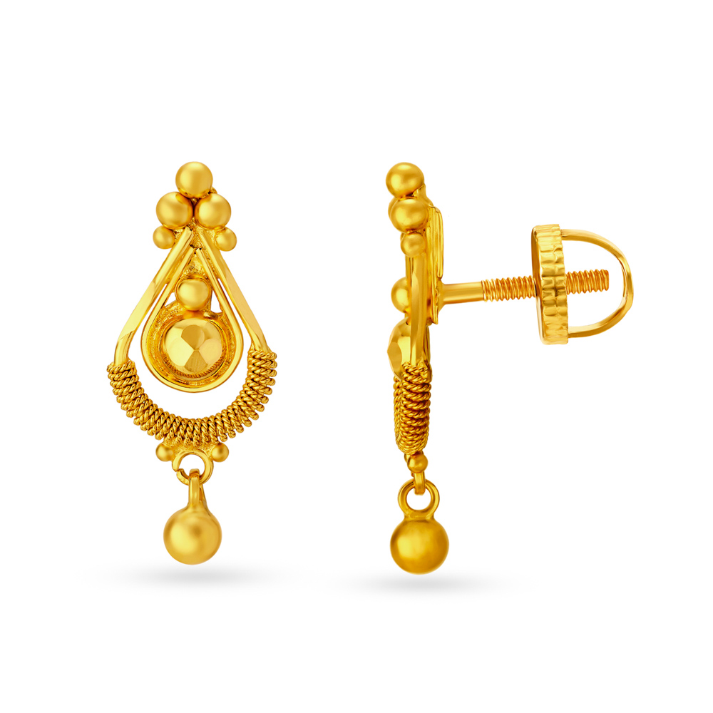 

Unique Enchanting Gold Drop Earrings