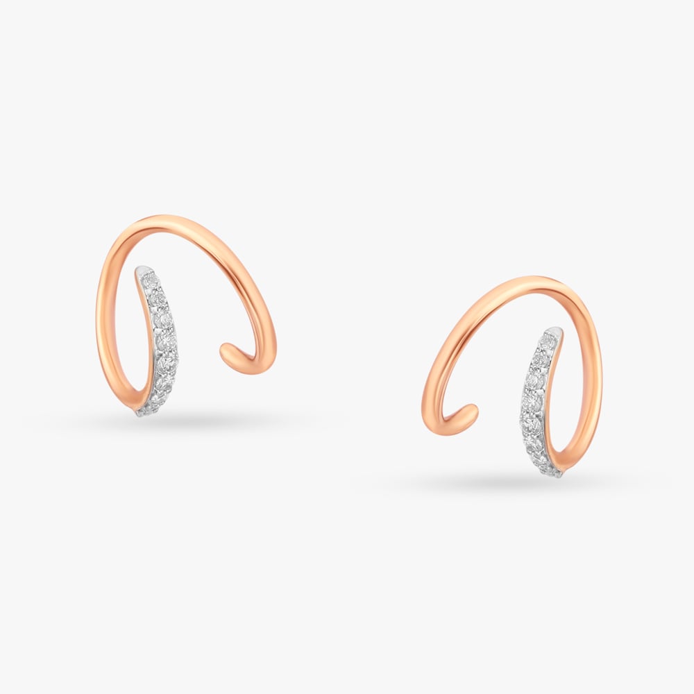 

Curvaceous Diamond Hoop Earrings