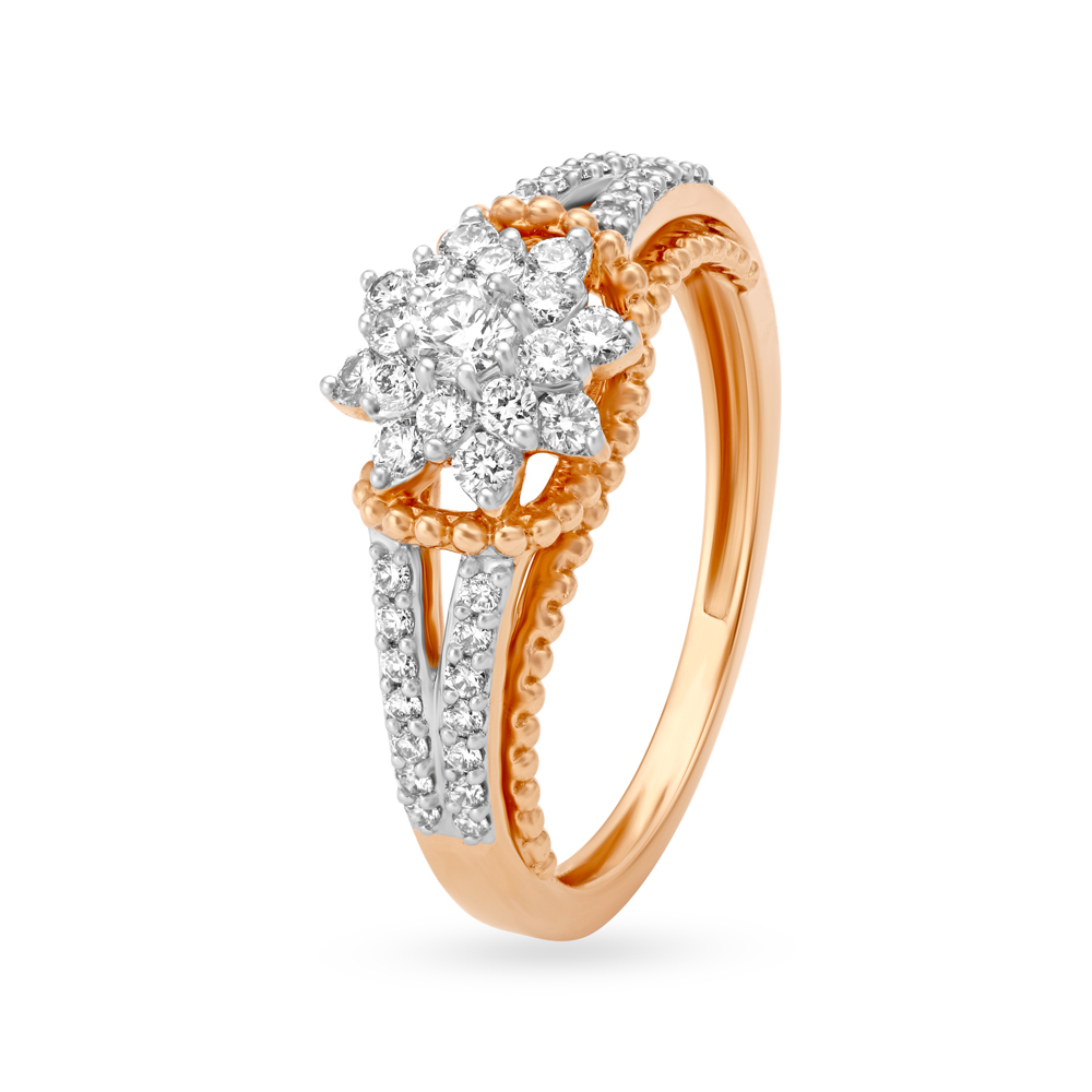 

Majestic Floral Rose Gold and Diamond Ring