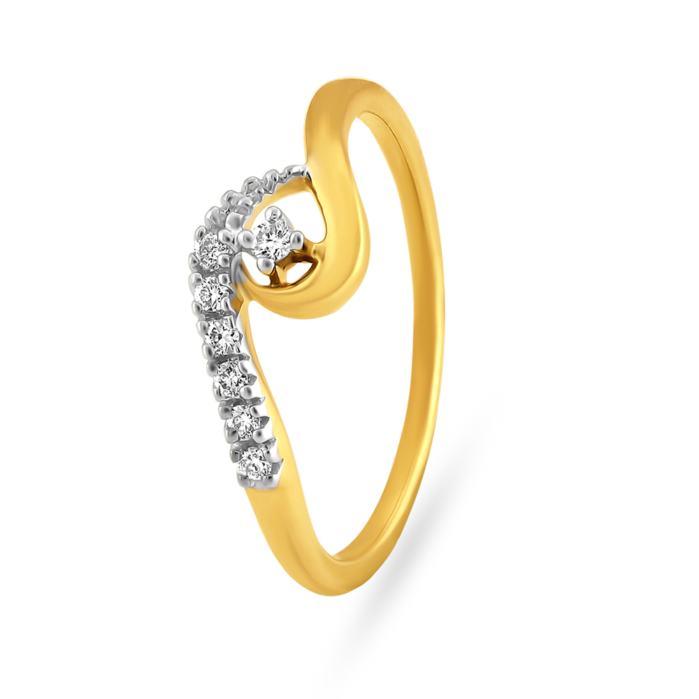 

Fancy Seven Stone Diamond and Gold Finger Ring