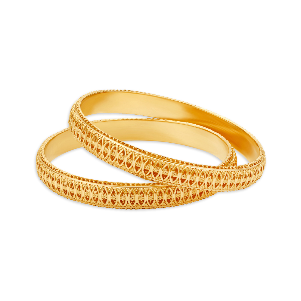 

Glowing Charm Gold Bangles